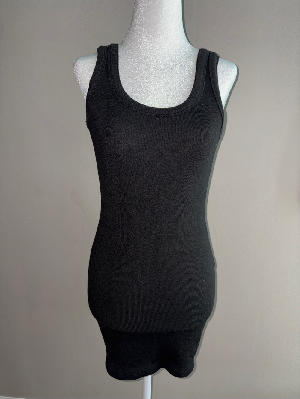 AKIRA - Sleeveless Black Ribbed Dress